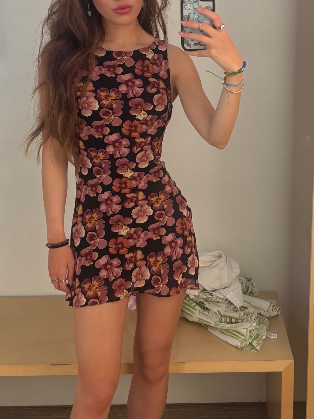 Reformation Dale mini dress with floral design